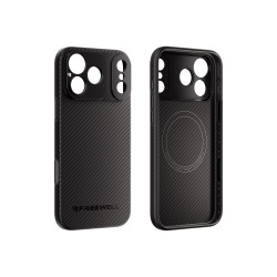 Freewell  iPhone 18 Pro Filmmaker Case with 17mm Mount Kevlar Armor 5, Stronger Than Steel - Black