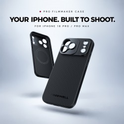 Freewell iPhone 18 Pro Max Filmmaker Case with 17mm Mount, Kevlar Armor 5 Stronger Than Steel - Black 