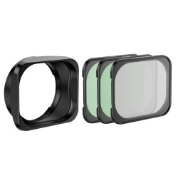 Freewell Real Lens Hood for Ricoh GRIV with Magnetic CPL, UV & Glow Mist 1/4 Filters (3 filter Pack)