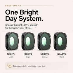 Freewell GoPro Mission 1 Pro / GoPro Mission 1 Filters Bright Day 4 Pack (ND8/PL, ND16/PL, ND32/PL, ND64/PL)
