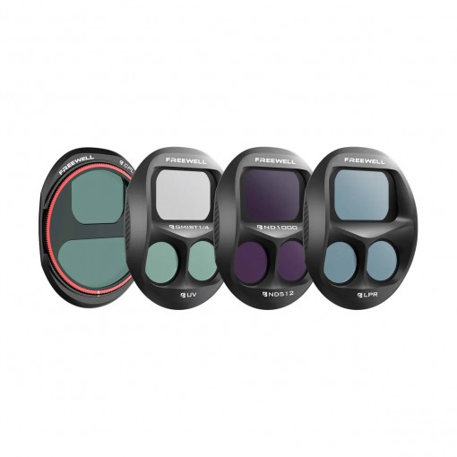 Freewell Mavic 4 Pro Filters Everyday 4 Pack (ND1000/512 CPL LPR Glow Mist 1/4)