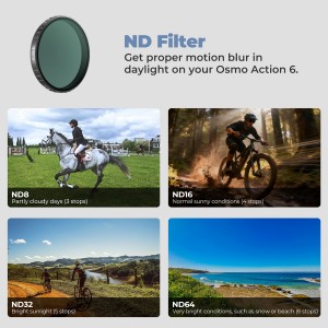 Freewell Osmo Action 6 Filters Standard Day 4 Pack
