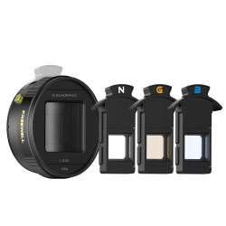 Freewell Steven Divish 1.33x Pro Cine Interchangeable Anamorphic 3-in-1 Lens Kit for iPhone, Samsung, Any Smartphone, (Neutral, Gold, Blue), Compatible with 17mm Mount