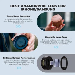 Freewell 1.33x Blue Anamorphic Lens with 17mm Mount (iPhone & Samsung) FW-SH-17BLU33