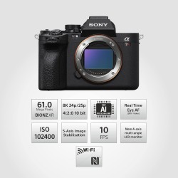 Sony A7RM5 Full-Frame Mirrorless Camera Body | 61 MP, 8k 24p|AI Camera | Real-time AF for Human/Animals/Birds/Insects/Train/Cars/Aeroplanes– Black 